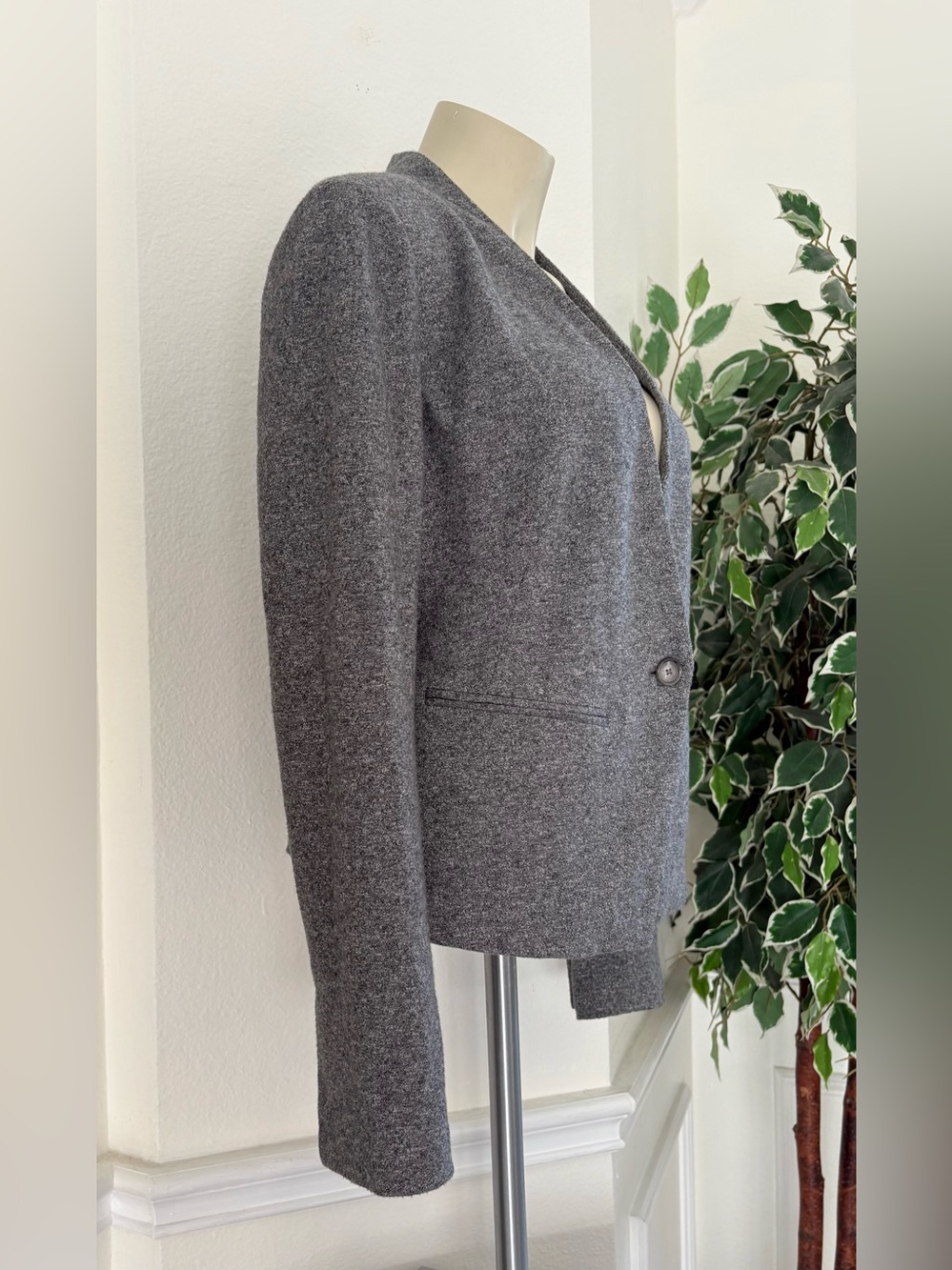 Loft Grey Tailored Single-Button Jacket - Picture 2 of 7